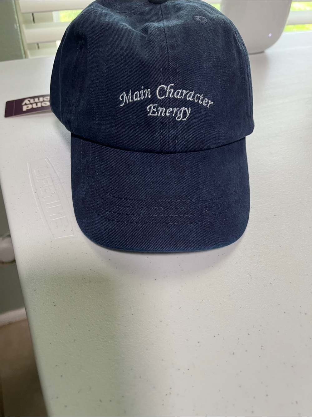 Main Character Energy Kids Navy Baseball Cap